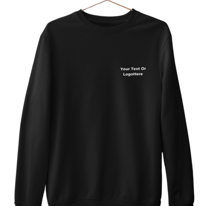 Embroidered Sweatshirt- Custom Text On Left Breast Design