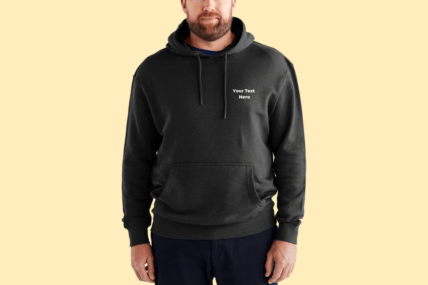 Custom text hoodie best sale