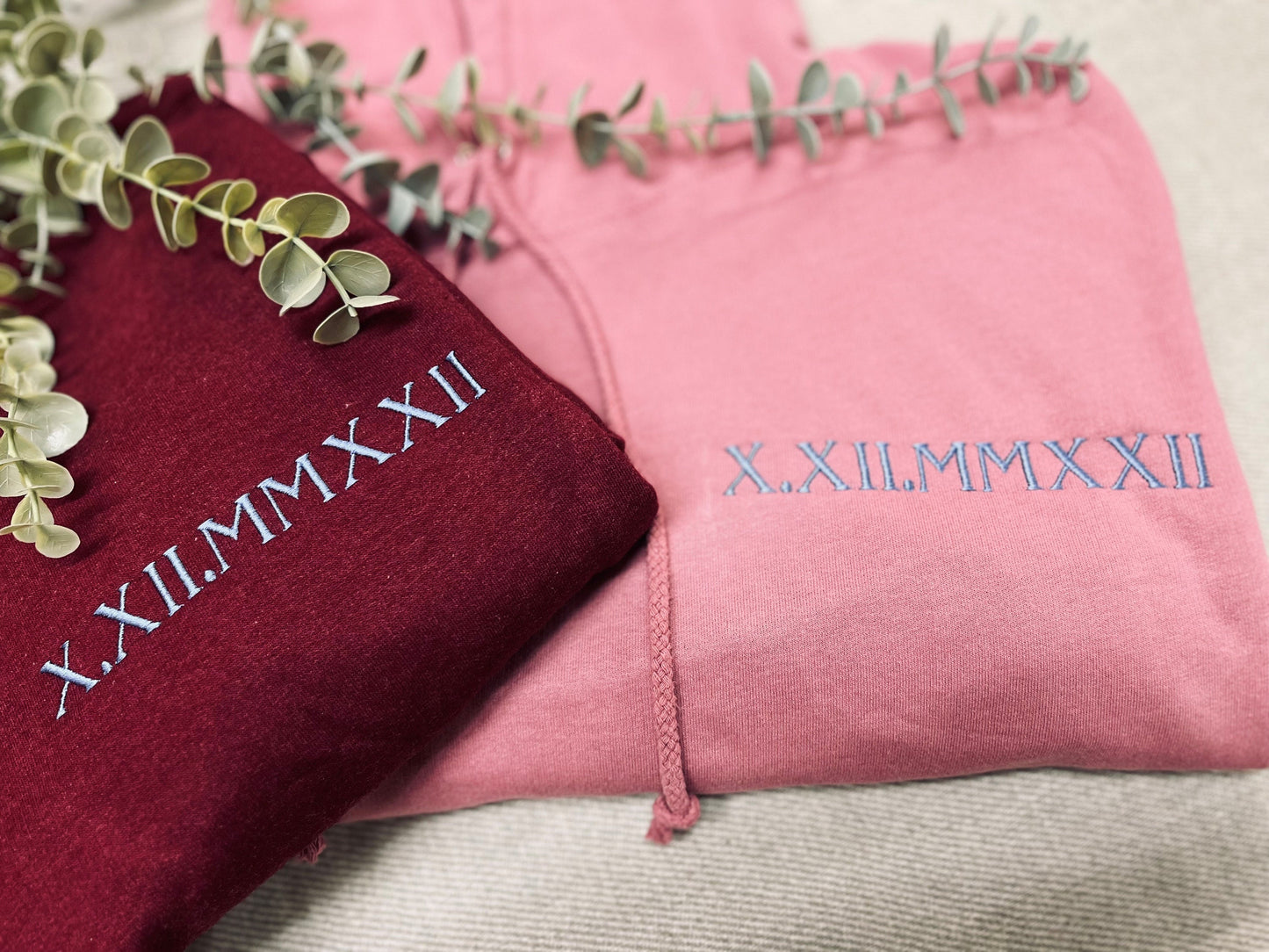 Personalised Embroidered Roman Numerals Date Hoodie