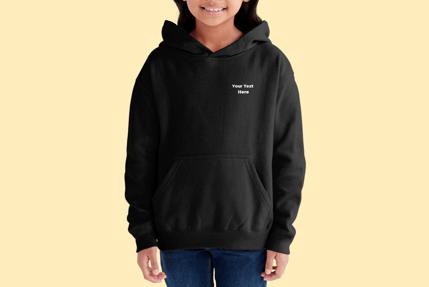 Embroidered Hoodie Custom Text On Left Breast Design Pride Of Place