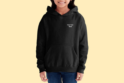 Embroidered Hoodie - Custom Text On Left Breast Design