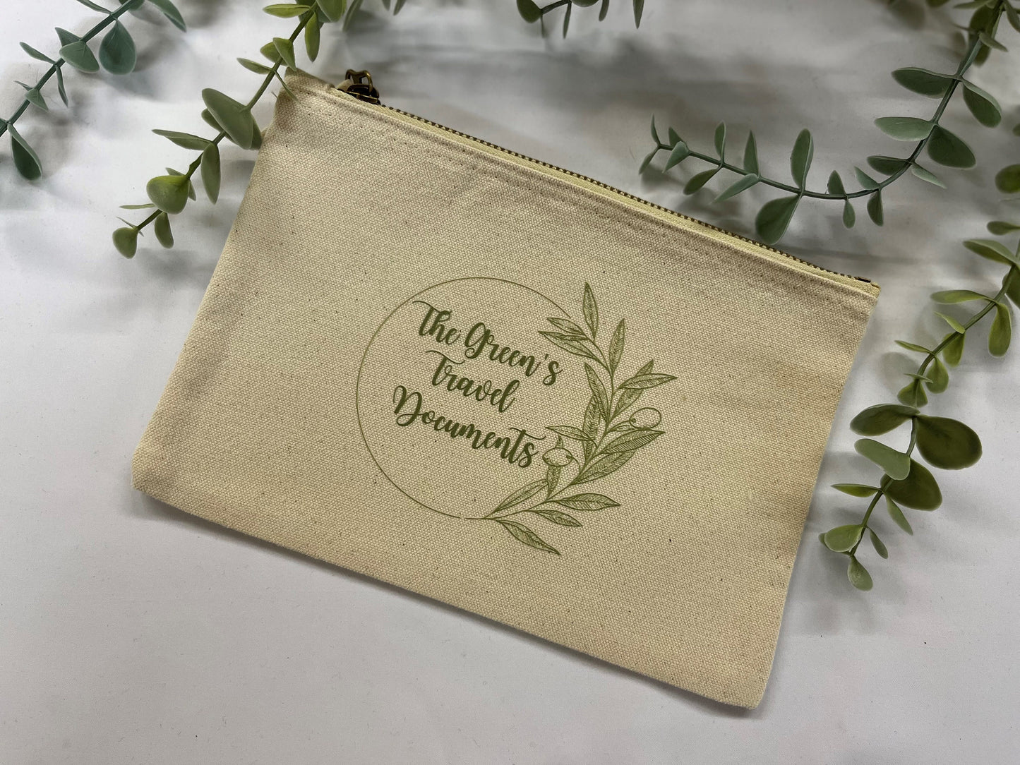 Canvas Accessory Pouch With Printed Personalisation